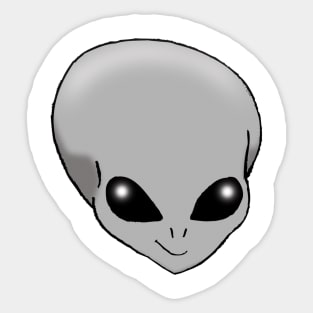 Alien Grey Sticker